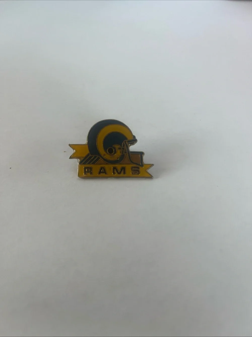 Los Angeles Rams NFL Football Team VTG Lapel Pin Pinback c1980s Enamel & Metal